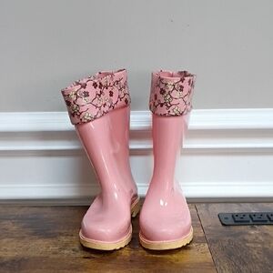 Mini Melissa Pink Kids Rain Boots